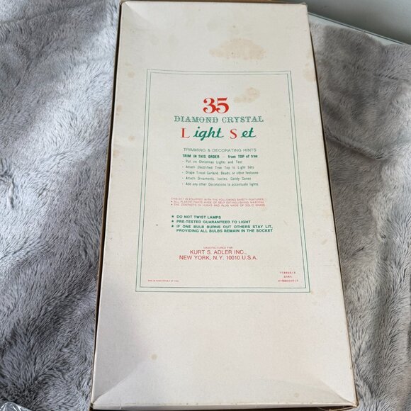 Vintage Kurt Adler Santa's World 35 Diamond Crystal light set Christmas Working - Picture 8 of 16